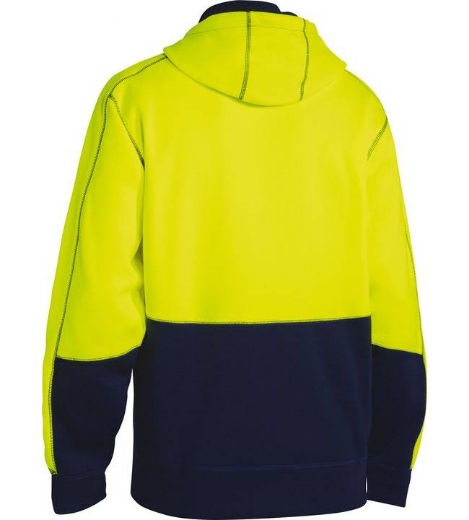 Picture of Bisley, Hi Vis Zip Front Fleece Hoodie